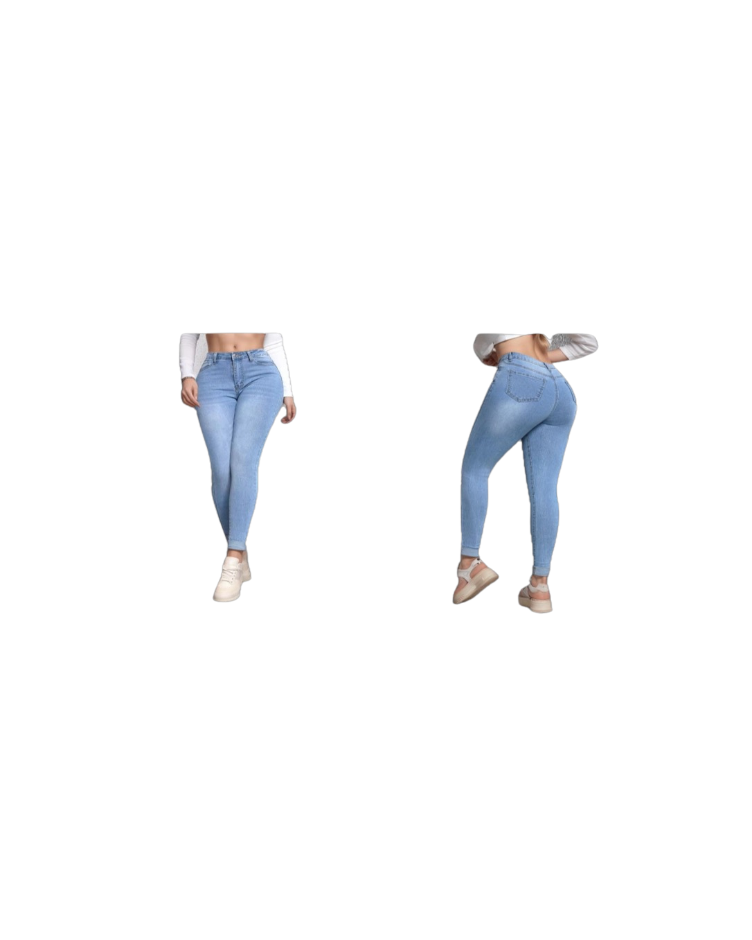 Ceylora Selection Skinny Jeans, Light Wash
